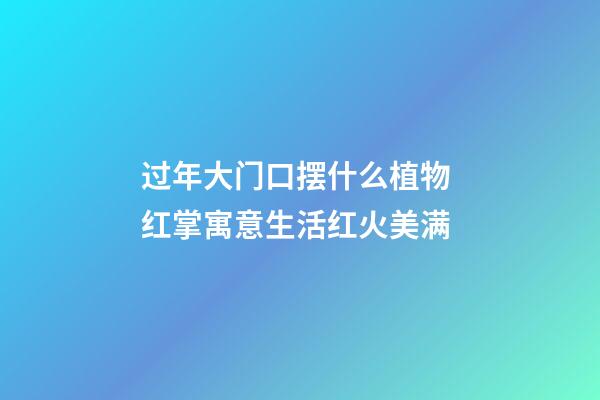 过年大门口摆什么植物 红掌寓意生活红火美满